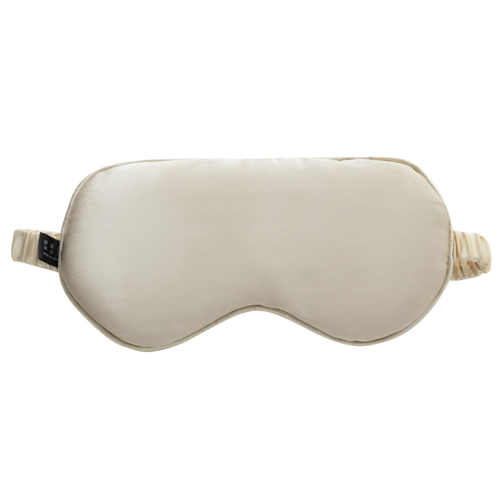 (Camel) Ultra-Soft Mulberry Silk Sleep Eye Mask Eye Cover Eyeshade