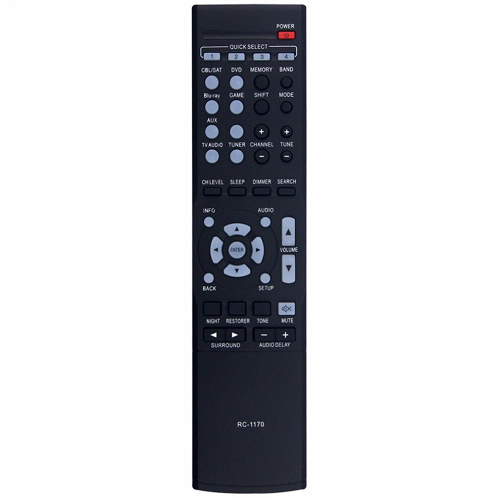 (As Shown) Rc-1170 For Denon Av Receiver Infrared Remote Control Battery Powered 10M Range Ergonomic Controller 6914286128164