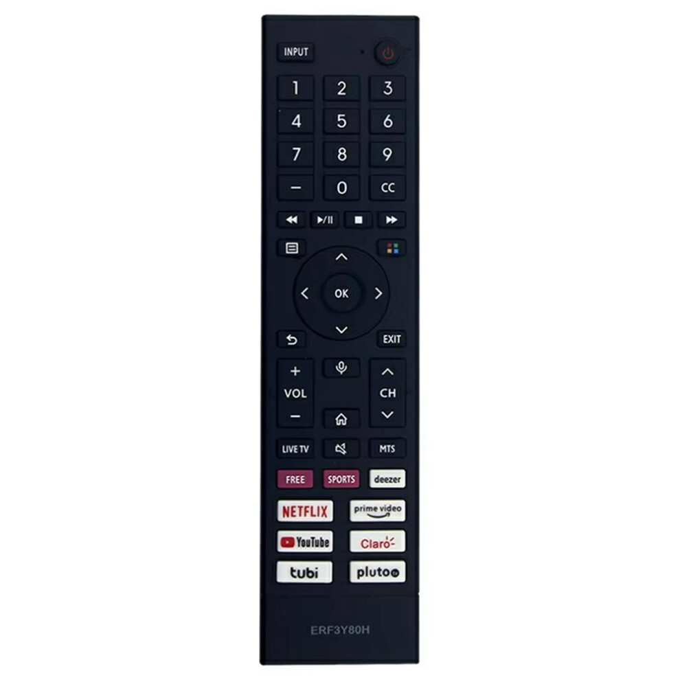 (As Shown) Erf3y80h For Hisense Tv Remote Control 1-10M Range Infrared Replacement Controller (Not Support Voice Function) 6914285881398
