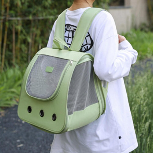 Cat Backpack Carrier with Large Capacity, Breathable Mesh and Panoramic Window for Sightseeing 1