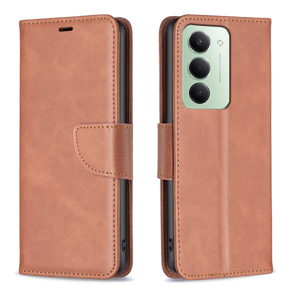 (Brown) For Xiaomi Redmi 15 5G (Global) (169Mm) Case Shockproof Pu Leather Cover With Wallet Card Slots Brown 6914283551408