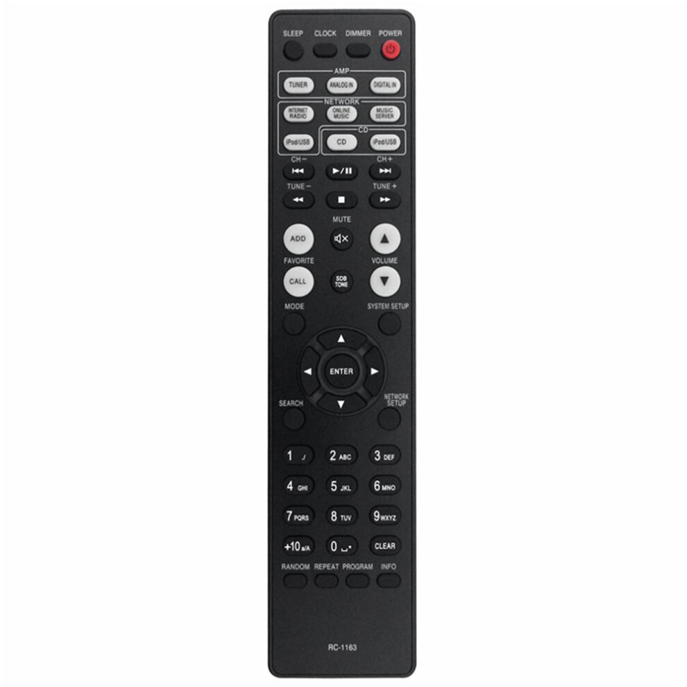 (As Shown) Rc-1163 For Denon Av Receiver Infrared Remote Control Battery Powered 10M Range Ergonomic Controller 6914288395120