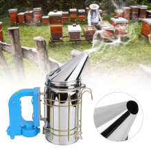 Enfumoir en acier inoxydable indispensable en apiculture, conception ergonomique pour des inspections de ruche confortables, écran thermique de