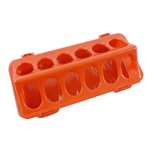 Plastic Flip-Top Poultry Feeders, Spill-Proof Chick Feeder Trough With Multiple Feeding Holes for Chickens, Ducks, Quail and Birds