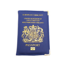 Portapasaportes, funda protectora para pasaporte del Reino Unido, funda para pasaporte de cuero PU del Reino Unido, cartera de viaje para pasaporte
