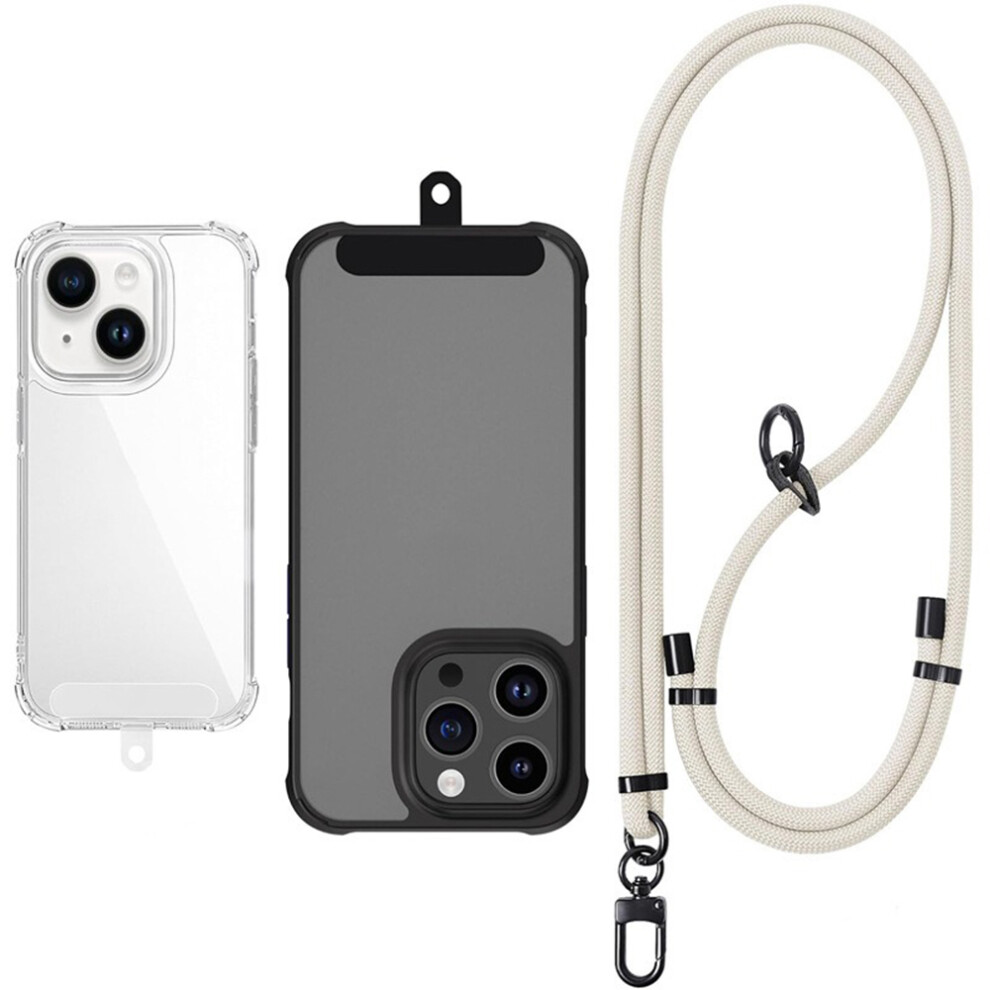 (Beige) Ez-E0088 Adjustable Phone Strap Anti-Loss Phone Cases Lanyard With Tether Tab Beige 6914283796281