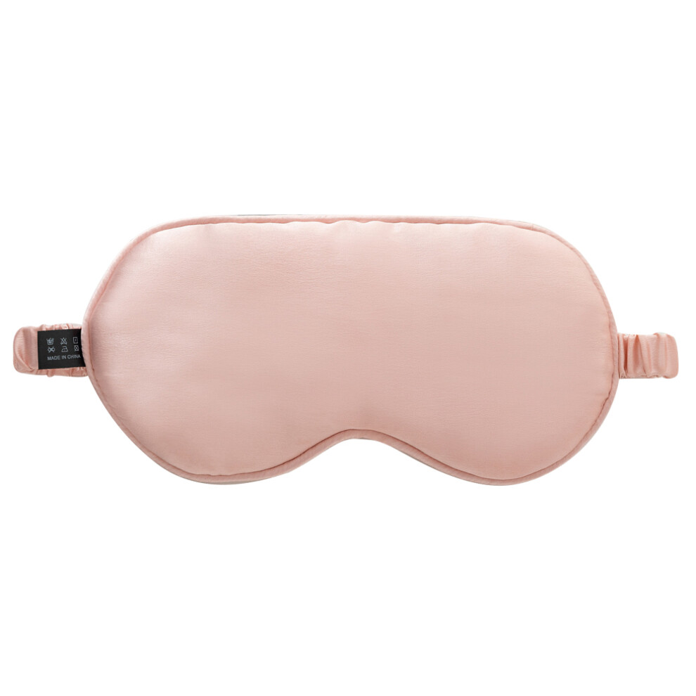 Pink (Deep ) 16 Momme Sleep Nap Mulberry Silk Eye Mask Elastic Headband Soft Eye Cover Eyeshade