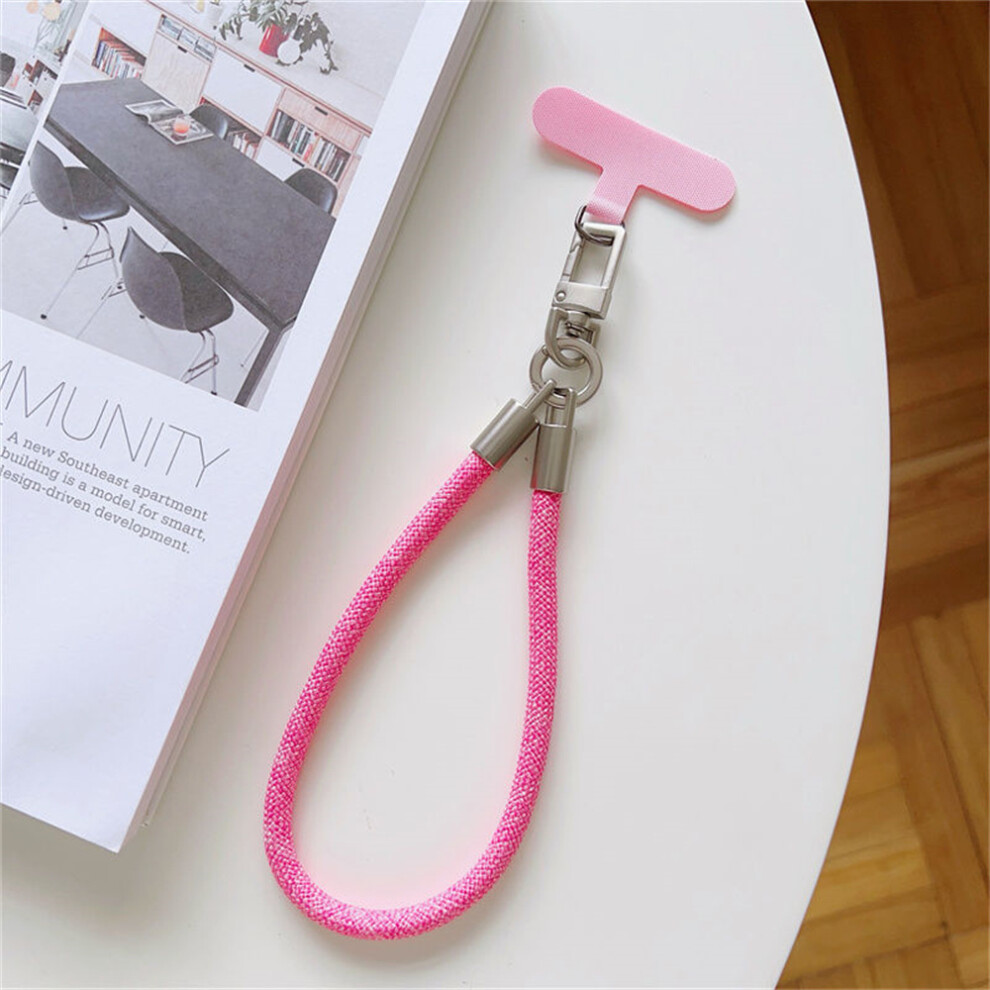 (Style 1) Copper Buckle Phone Lanyard 26Cm Phone Wristlet Anti Theft Strap With Tether Tab 6914289977424