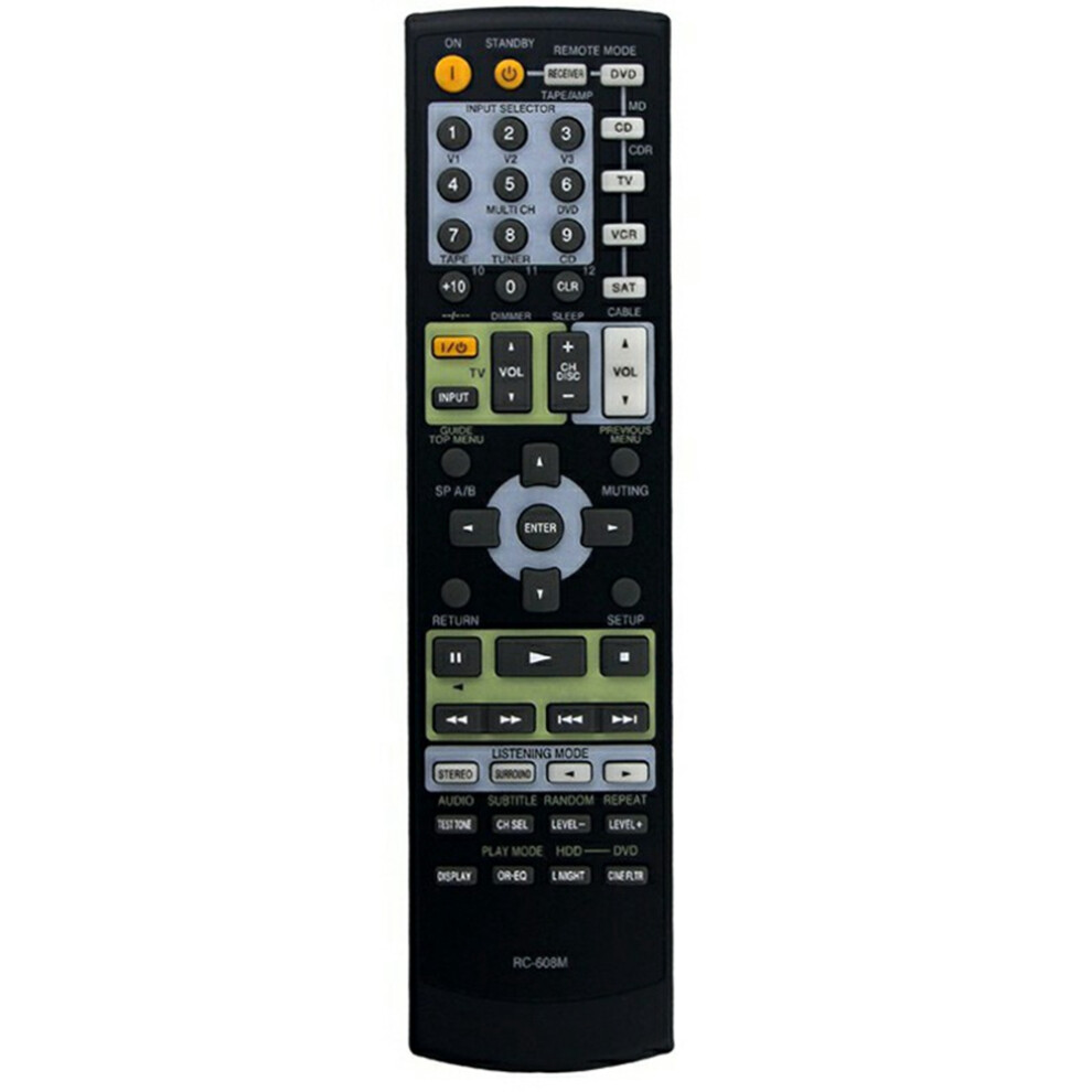 (As Shown) Rc-608M For Onkyo Amplifier Player Remote Control 10M Range Battery Powered Replacement Controller 6914287641211