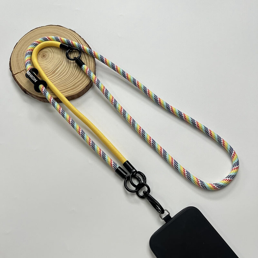 (Rainbow ) 8Mm Detachable Phone Strap Crossbody Neck Lanyard With Phone Tether Tabs For Outdoor Red 6914281636282