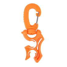 Schlauchhalter für Taucher, Karabinerhaken, Doppel-BCD-Schlauchhalter, 360 drehbarer Karabinerhaken mit Edelstahlarm und hochwertigem Kunststoff