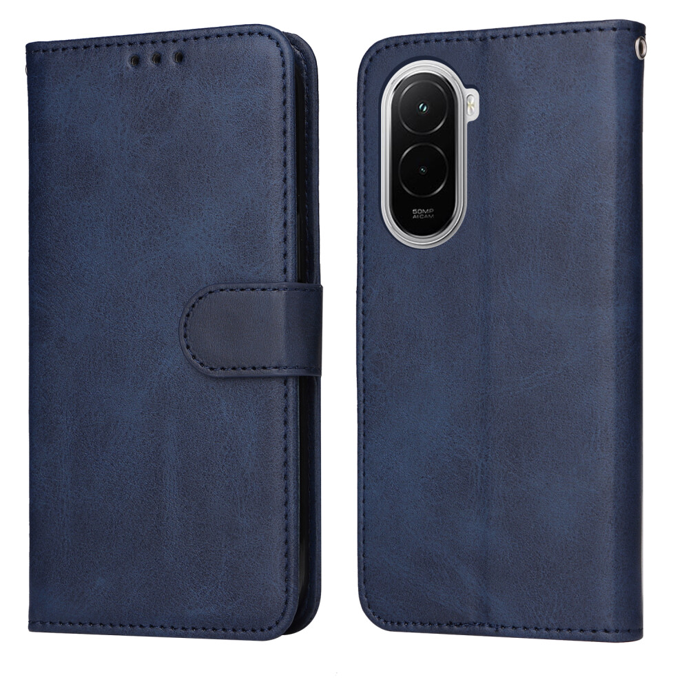 (Blue) For Xiaomi Poco M7 4G (169Mm) Case Wallet Pu Leather Folio Flip Phone Cover Blue 6914287090255