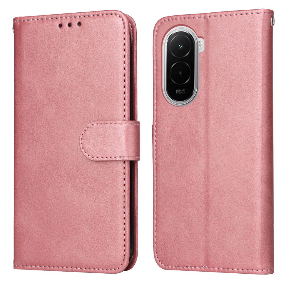 (Pink) For Xiaomi Poco M7 4G (169Mm) Case Wallet Pu Leather Folio Flip Phone Cover Pink 6914282330943