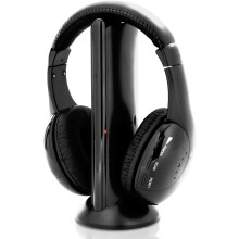 5-In-1 Wireless Headphones, Over-Ear Earpads Personal Volume Design For Bluetooth-Enabled Devices Mobile Phones Computers Tablets, Good Quality, Good