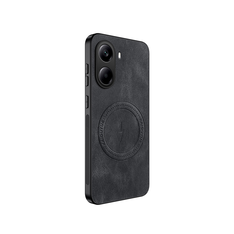 (Black) For Xiaomi Poco X7 Pro 5G / Xiaomi Redmi Turbo 4 5G Magnetic Case Wanlonfeng Sd1 Series Nappa Texture Pc Tpu Phone Cover Black 6914287772038
