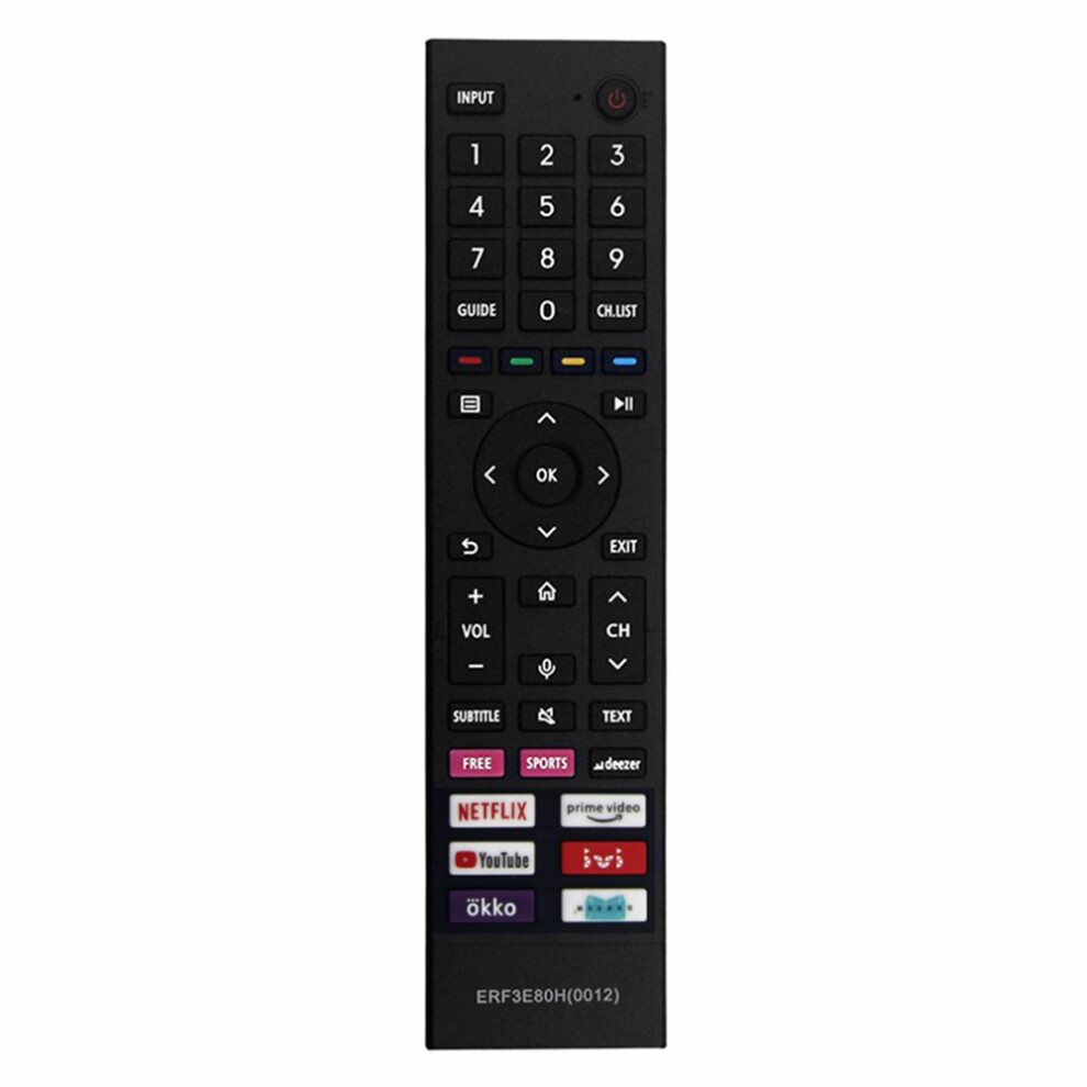 (As Shown) Erf3e80h For Hisense Tv Remote Control 1-10M Range Infrared Replacement Controller (Not Support Voice Function) 6914280705873