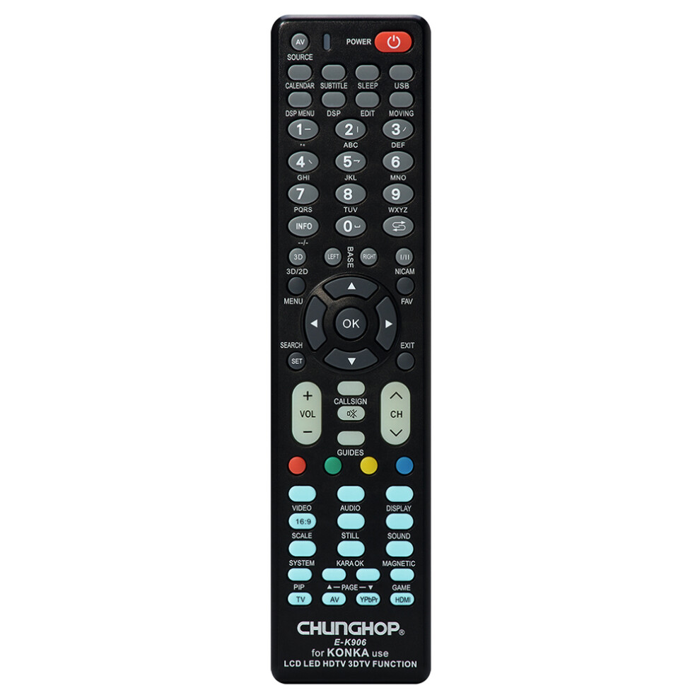 (As Shown) E-K906 For Konka Tv Remote Control Replacement 1-8M Transmission Television Controller 6914285953484