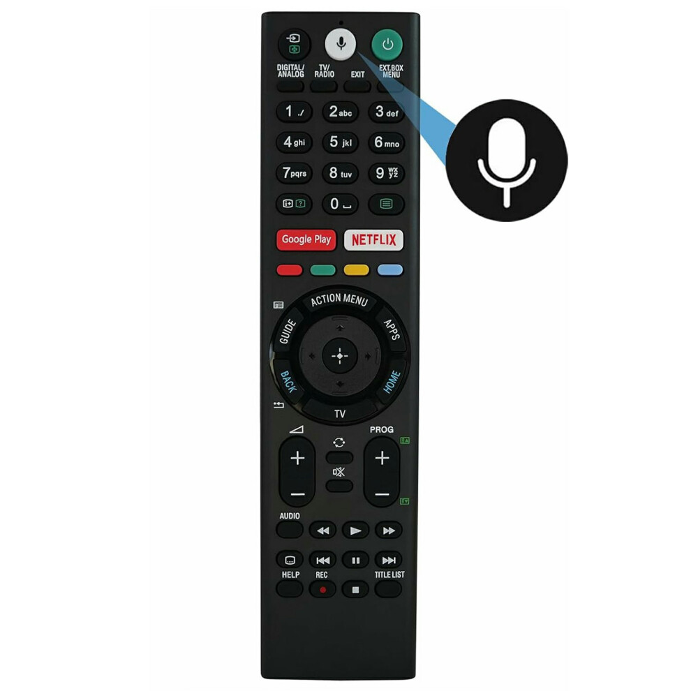 (As Shown) Rmf-Tx310e For Sony Tv Voice Control Infrared Remote Replacement 10M Range Ergonomic Controller 6914288541237