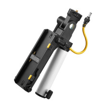 Portable Battery Bracket Holder with Comfortable Handle for ML60II LED Video Light, 1/4" Screw Stabilizer, Lightweight Design