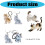 Pet Furs Keyring Shatterproof Plastic-Golden Gradient Main 4
