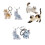 Pet Furs Keyring Shatterproof Plastic-Golden Gradient Main 2