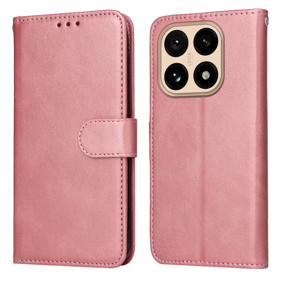 (Pink) For Xiaomi 15T Case Wallet Pu Leather Folio Flip Phone Cover Pink 6914281023440