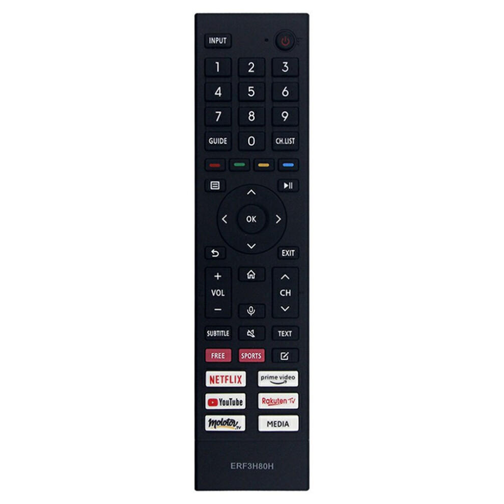 (As Shown) Erf3h80h For Hisense Tv Remote Control Ergonomic Infrared Controller Replacement 1-10M Range 6914284034917
