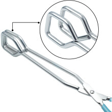 Scissor Tongs for Grilling, Heavy Duty Stainless Steel Kitchen Tools with Non-Slip Comfort-Grip Handle, Heat Resistant and Dishwasher Safe (Hand Wash