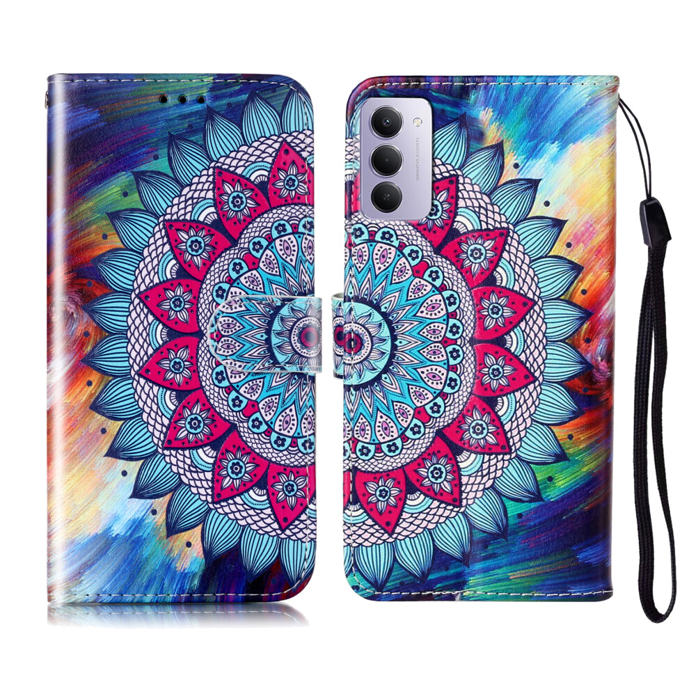 (Mandala Flower) For Xiaomi Redmi 15 5G (Global) (169Mm) Case Pattern Leather Wallet Phone Cover With Strap 6914289190557