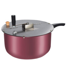 Stainless Steel Stovetop Popcorn Maker with Hand Crank, NonStick Pot, CoolTouch Handle