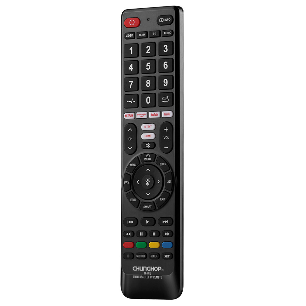 (As Shown) Tx-01E Universal Tv Remote Control Ergonomic Television Handheld Controller Replacement 6914287020337