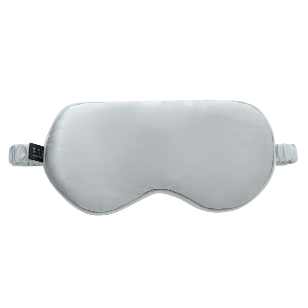Silver (Silver) 16 Momme Sleep Nap Mulberry Silk Eye Mask Elastic Headband Soft Eye Cover Eyeshade