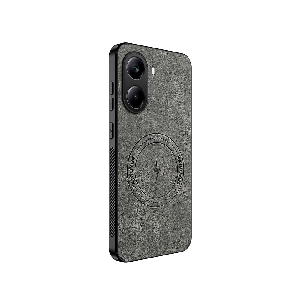 (Grey) For Xiaomi Poco X7 Pro 5G / Xiaomi Redmi Turbo 4 5G Magnetic Case Wanlonfeng Sd1 Series Nappa Texture Pc Tpu Phone Cover Grey 6914283703258