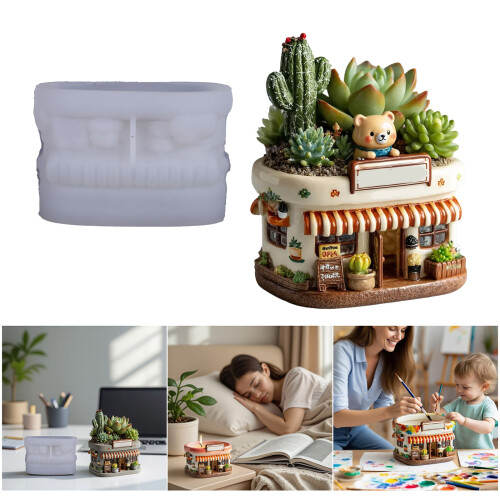 Flexible Baking House Silicone Mold Crafting Decorative Plant 1