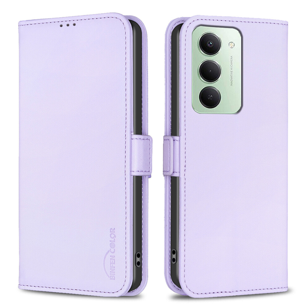 (Purple) For Xiaomi Redmi 15 5G (Global) (169Mm) Case Binfen Color Bf31 Pu Leather Flip Folio Phone Wallet Cover Purple 6914289296617