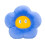 Coussin de siège en forme de fleur, grands yeux,-Bleu 45cm 1