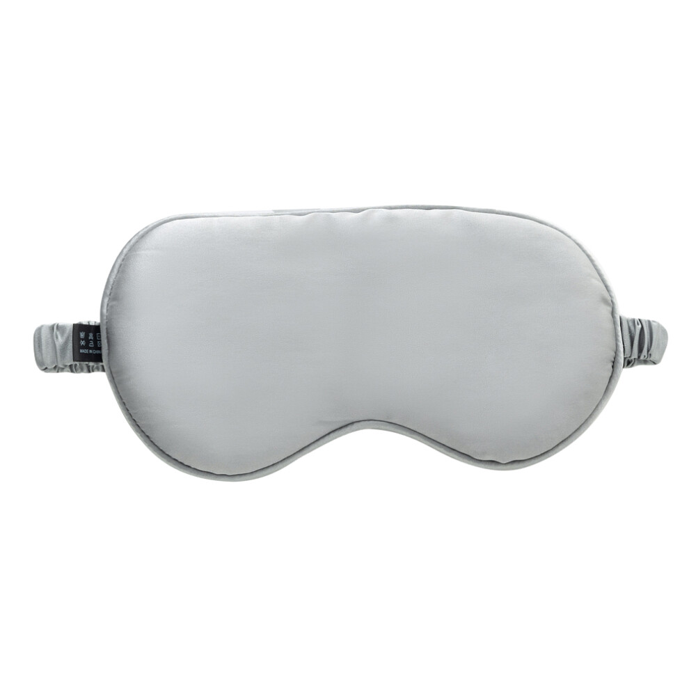 Grey (Grey) 16 Momme Sleep Nap Mulberry Silk Eye Mask Elastic Headband Soft Eye Cover Eyeshade
