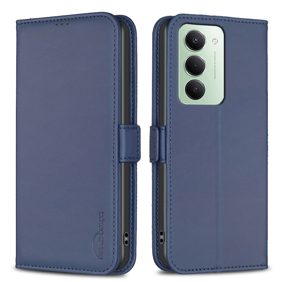 (Blue) For Xiaomi Redmi 15 5G (Global) (169Mm) Case Binfen Color Bf31 Pu Leather Flip Folio Phone Wallet Cover Blue 6914285818363