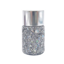 Quick Dry Glitters Gel With Built In Brush for Kids-Silver