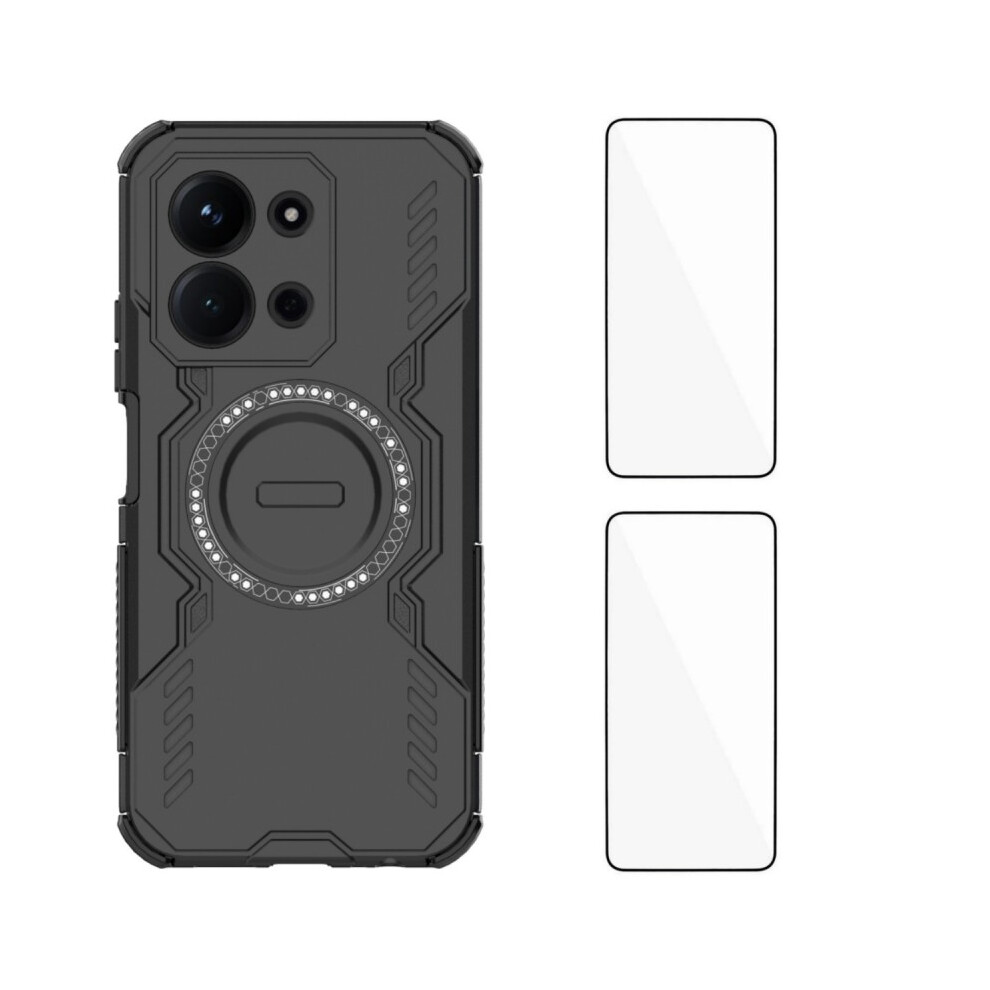 (Black) For Xiaomi Redmi 15C 4G (Eu) (173Mm) / Xiaomi Redmi 15C 5G (Eu) (173Mm) Magnetic Case Wanlonfeng Dj Series Pc Tpu Phone Cover Wit Black 6914281998564