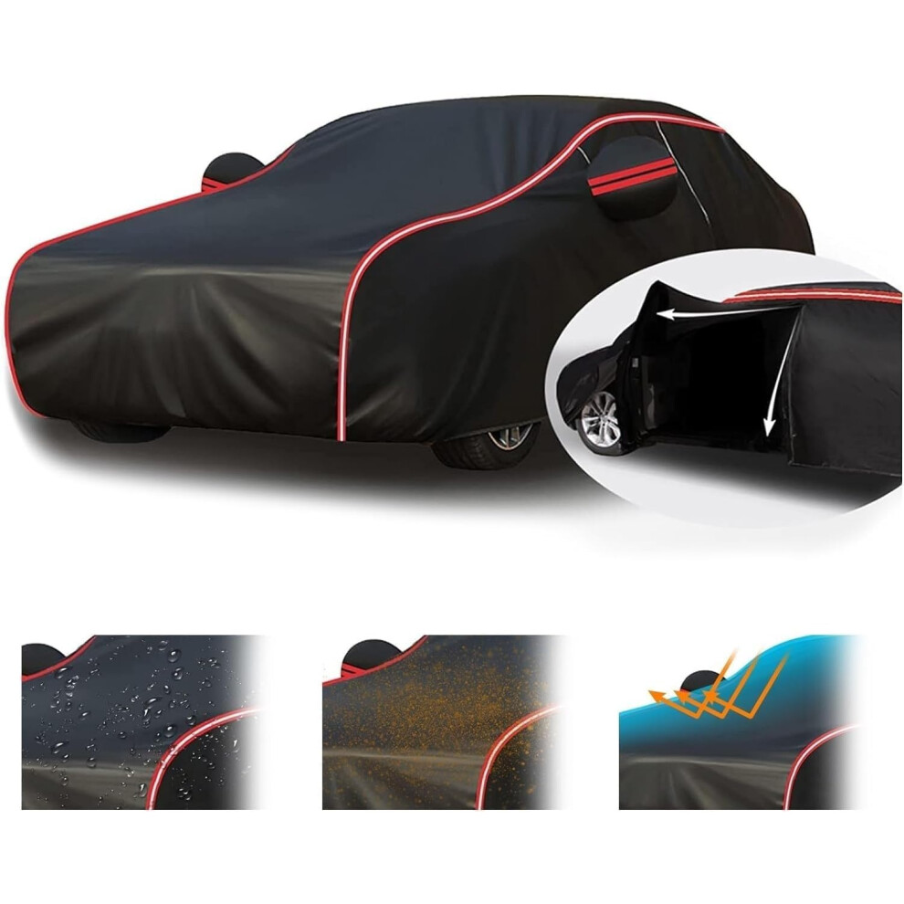 Waterproof All Weather Car Cover For Bentley Flying Spur 20132018 With Zipper And Windproof Straps 9365049269278
