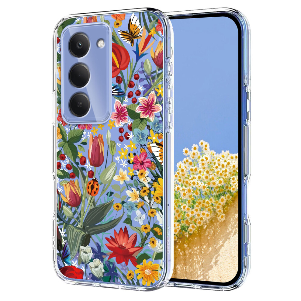 (Lilies) For Xiaomi Redmi 15 5G (Eu) (171Mm) / Xiaomi Redmi 15 4G (Eu) (171Mm) Case Butterfly Floral Pattern Printing Tpu Phone Back Cover 6914280786629