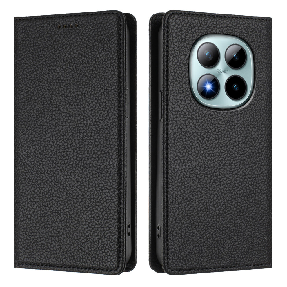 (Black) For Xiaomi Redmi Note 15 Pro+ 5G Wallet Case Rfid Blocking Litchi Texture Leather Mobile Cover Black 6914281411278