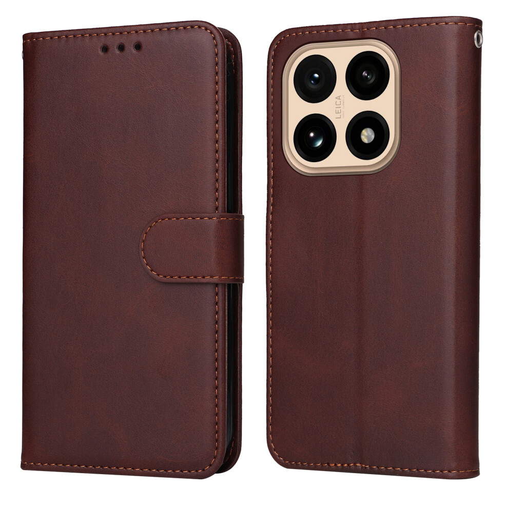 (Brown) For Xiaomi 15T Case Wallet Pu Leather Folio Flip Phone Cover Brown 6914286021434