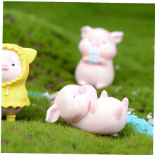 Poupées de collection, figurines de cochons miniatures idéales pour les loisirs créatifs et la décoration de bureau à domicile.