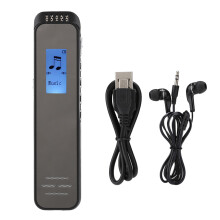 Digitale spraakrecorder met heldere PCM-opname van 1536 kbps, lange batterijduur voor langdurige sessies, spraakgestuurd voor slim gebruik (64 GB),