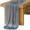 Exquisite Ruffled Table Runner Semi-Transparent-dark camel 1 5