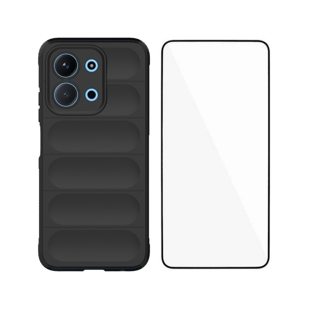 (Black) For Xiaomi Redmi 15C 4G (Global) (171Mm) Tpu Case Wanlonfeng Hd Series Anti Slip Phone Cover With Tempered Glass Black 6914281990285