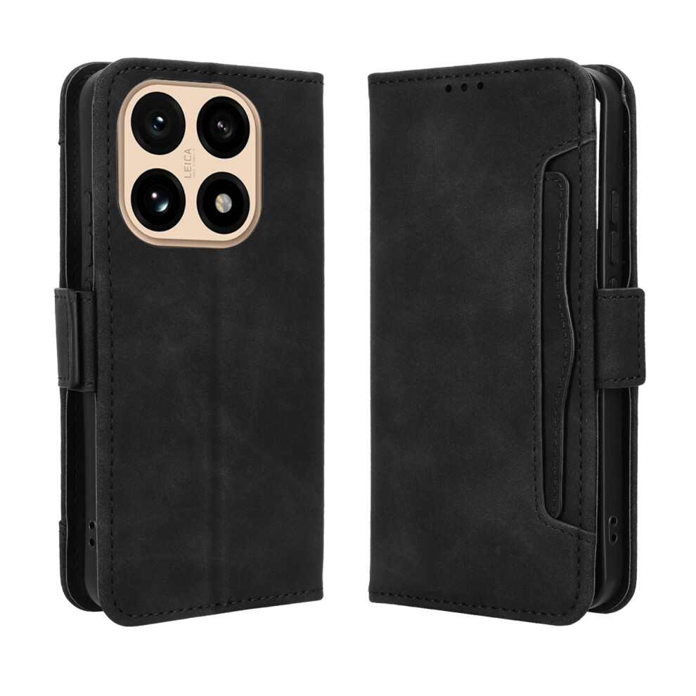 (Black) For Xiaomi 15T Leather Case Phone Wallet Cover With Multiple Card Slots Black 6914289488012