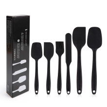 Delicias del chef: Juego de espátulas de silicona, superficie antiadherente para una fácil limpieza, herramientas resistentes al calor y aptas para